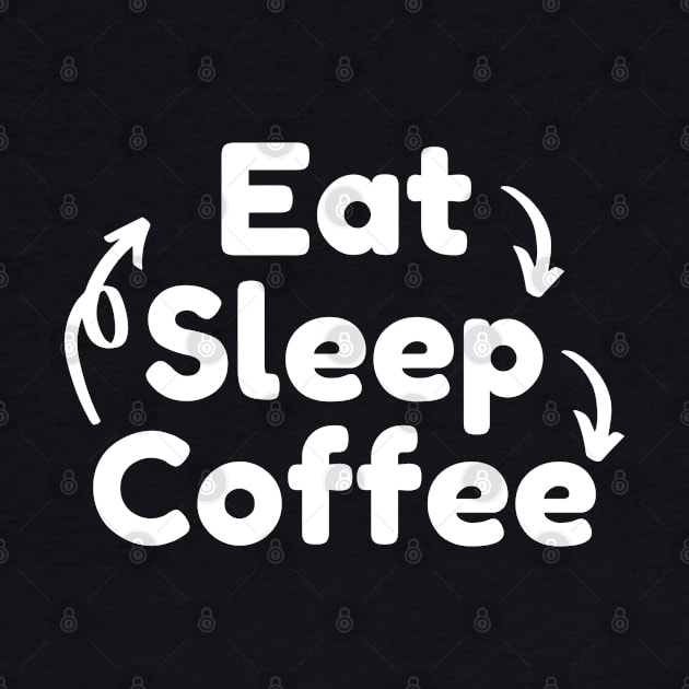 Eat Sleep Coffee Repeat. Funny Coffee Lover Gift by That Cheeky Tee